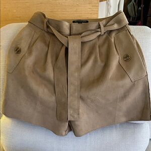 Banana Republic Faux Suede Belted Shorts